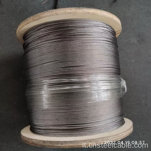 7x19 dia.6,0 mm di corda in acciaio inossidabile